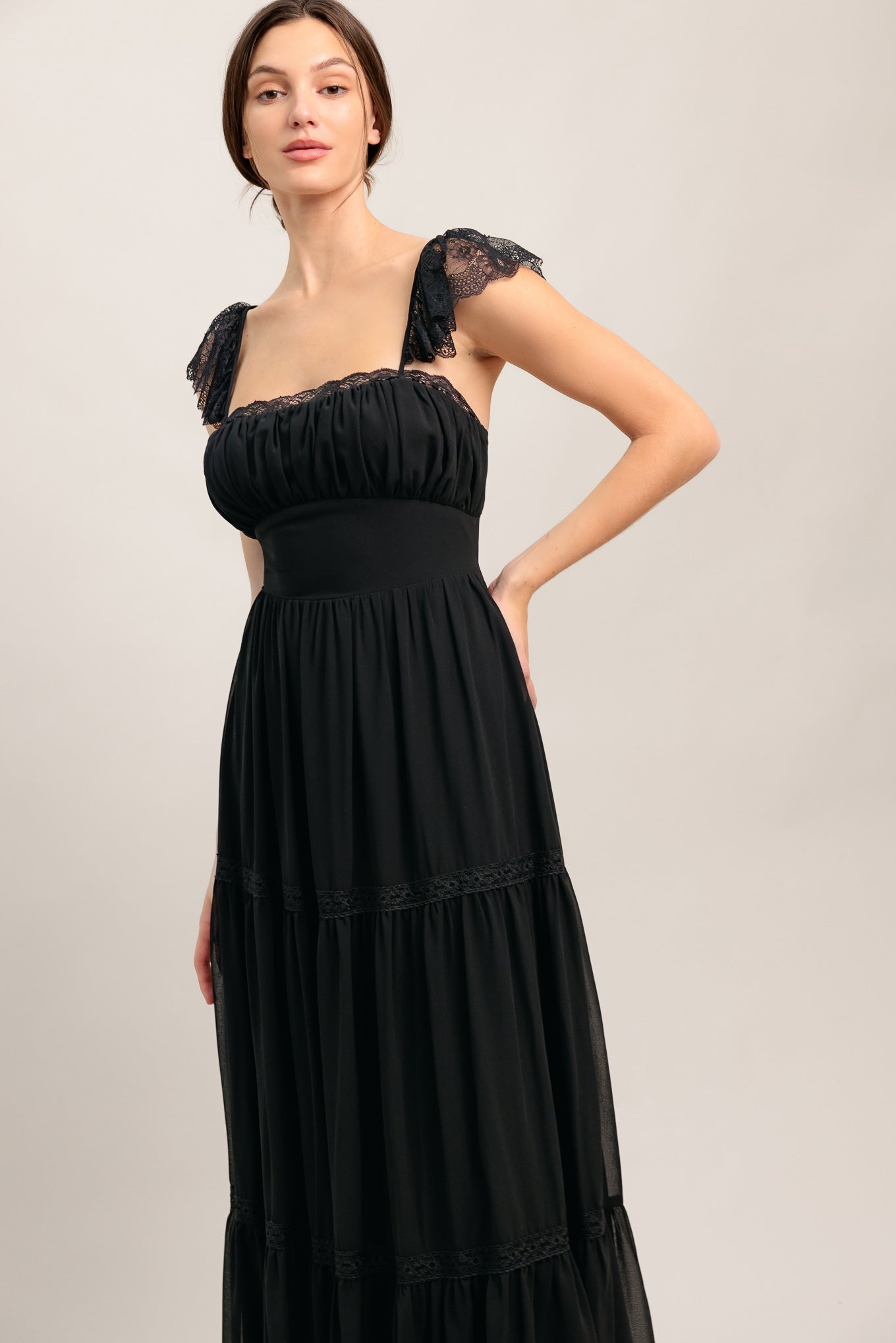 Robe longue tissée Romance oubliée