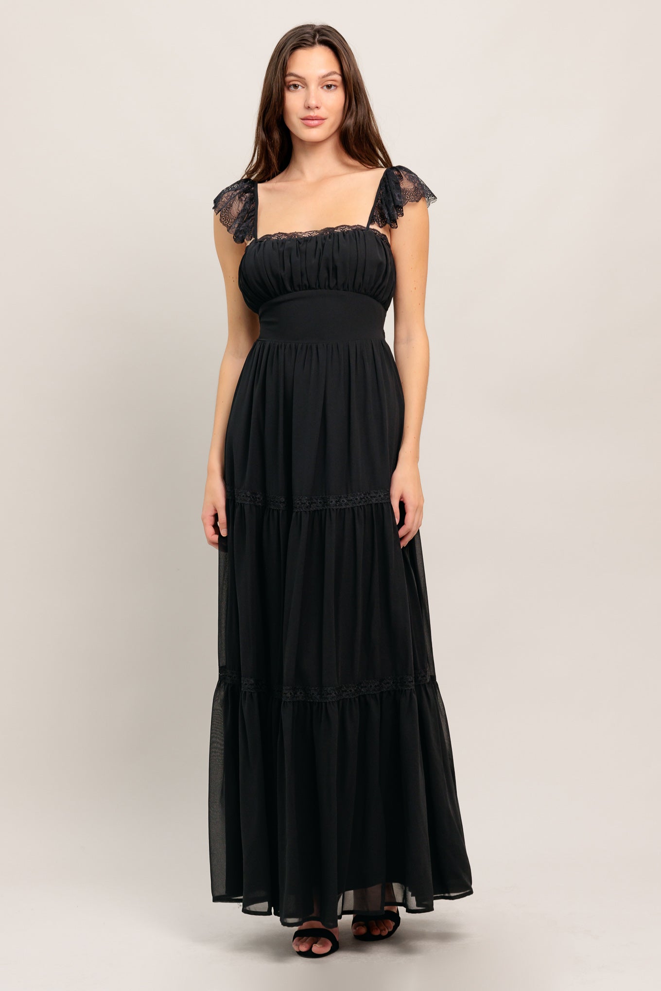 Robe longue tissée Romance oubliée