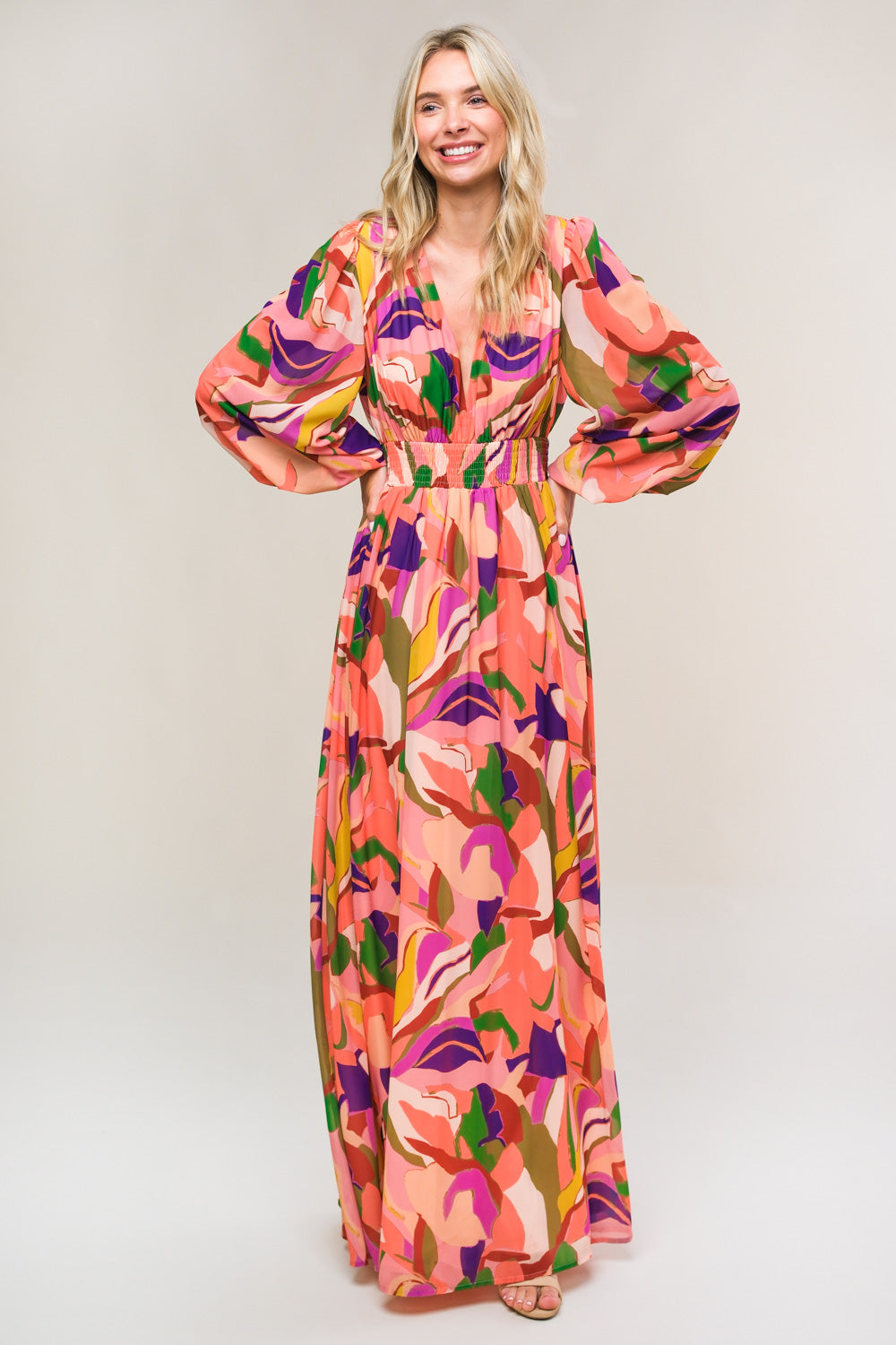Robe Maxi Tissée Imprimée
