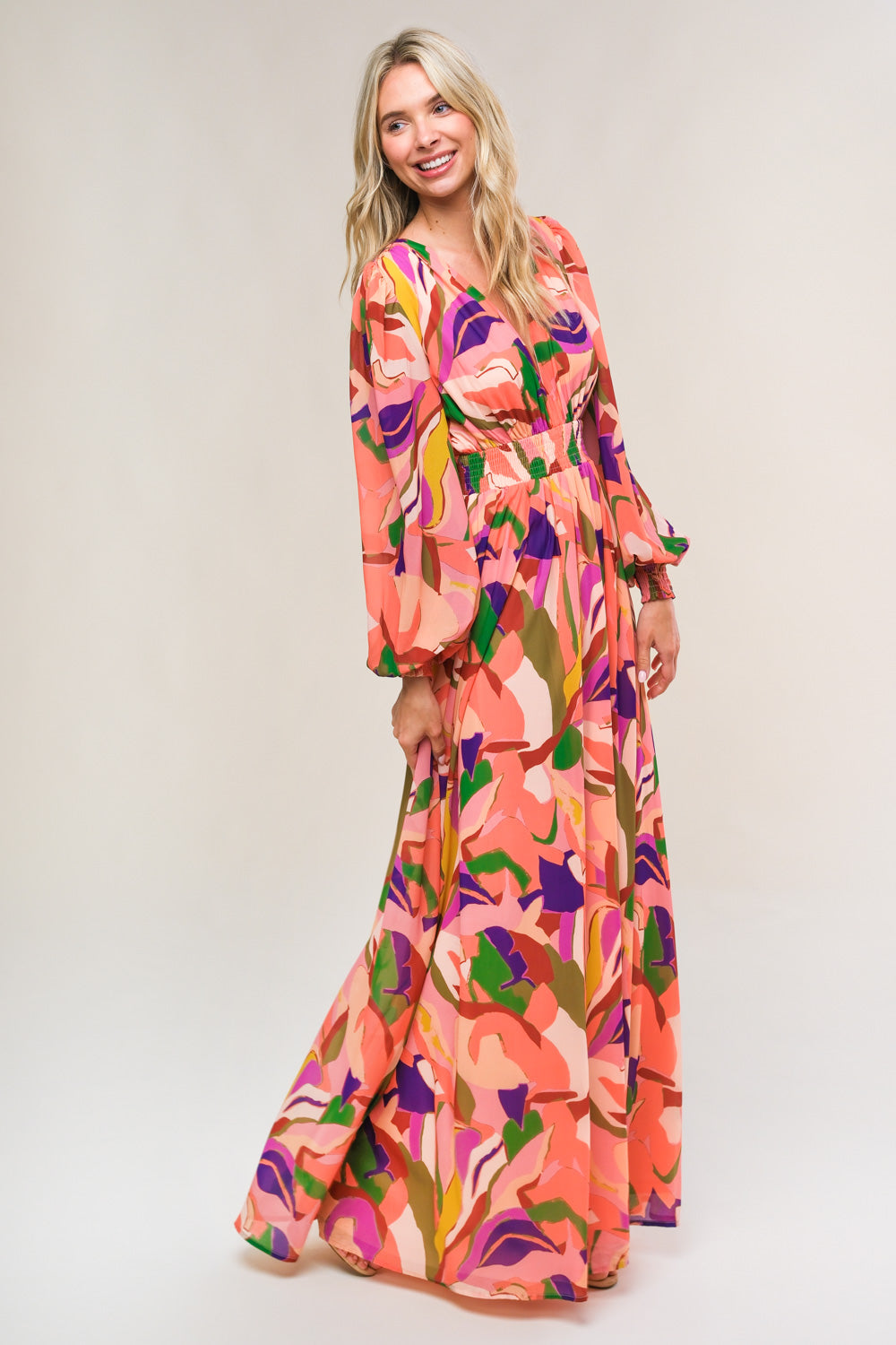 Robe Maxi Tissée Imprimée