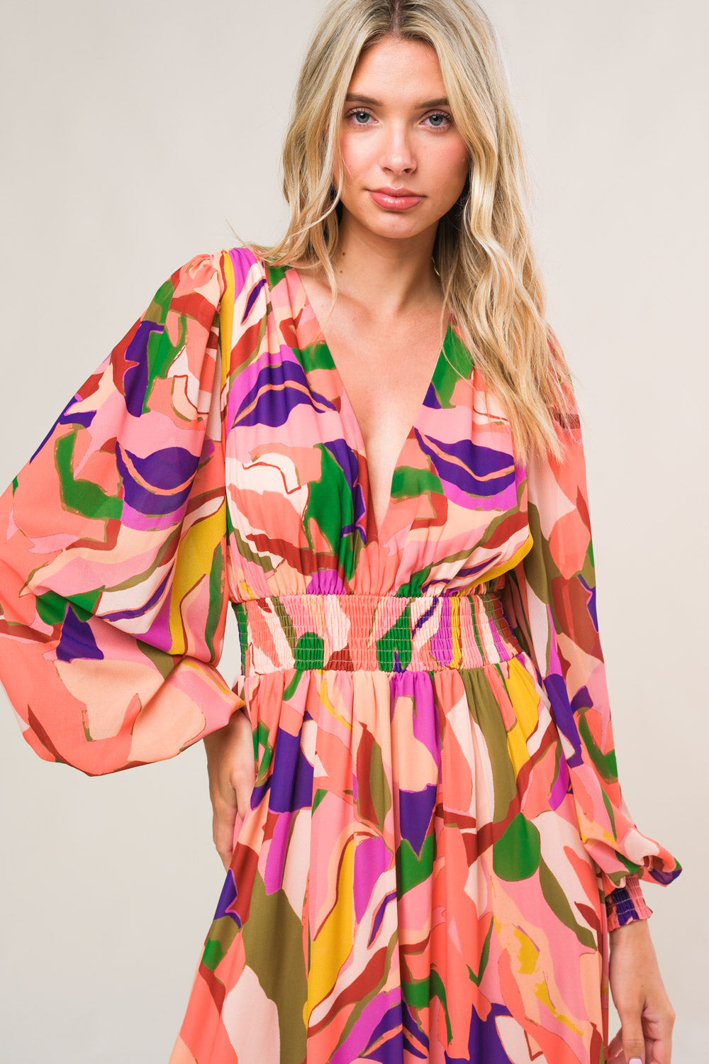 Robe Maxi Tissée Imprimée