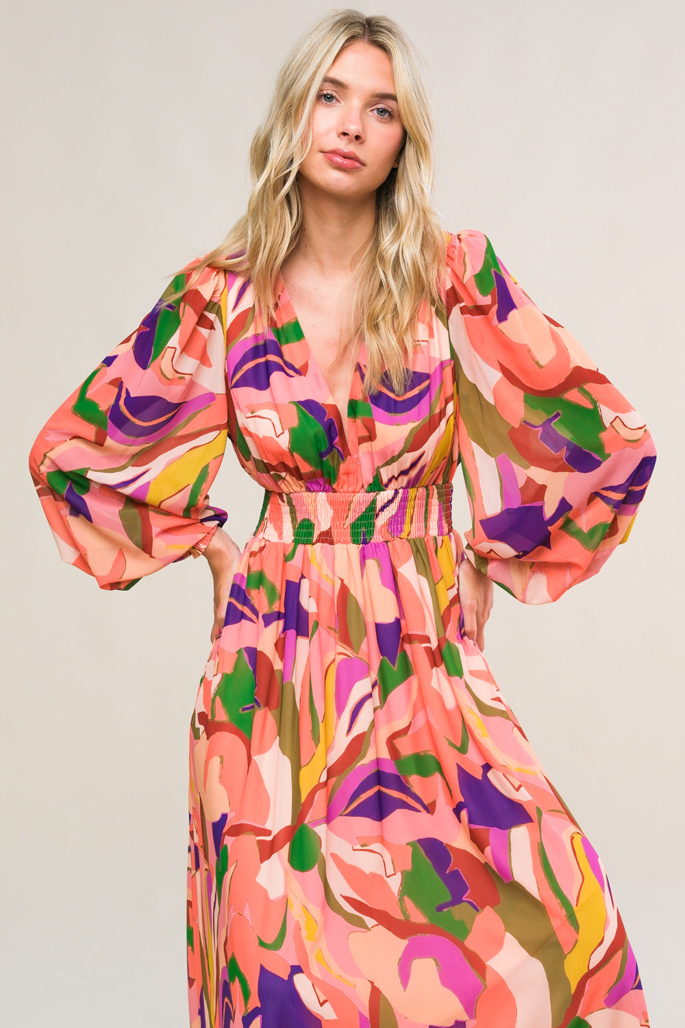 Robe Maxi Tissée Imprimée