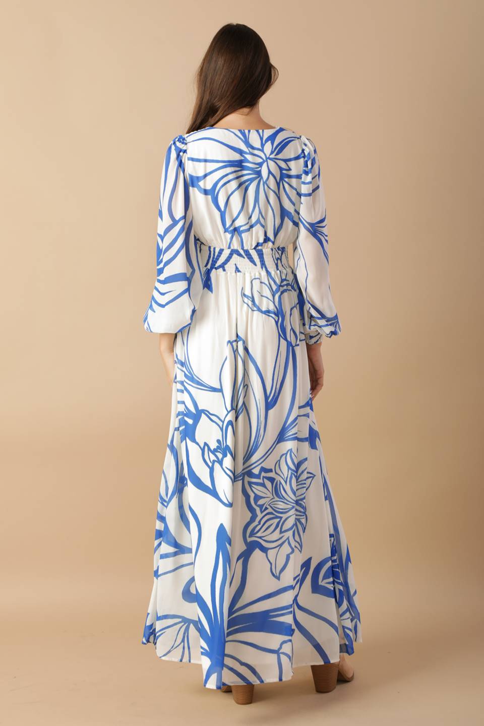 Robe Maxi Tissée Gouttes de Rosée Dansantes