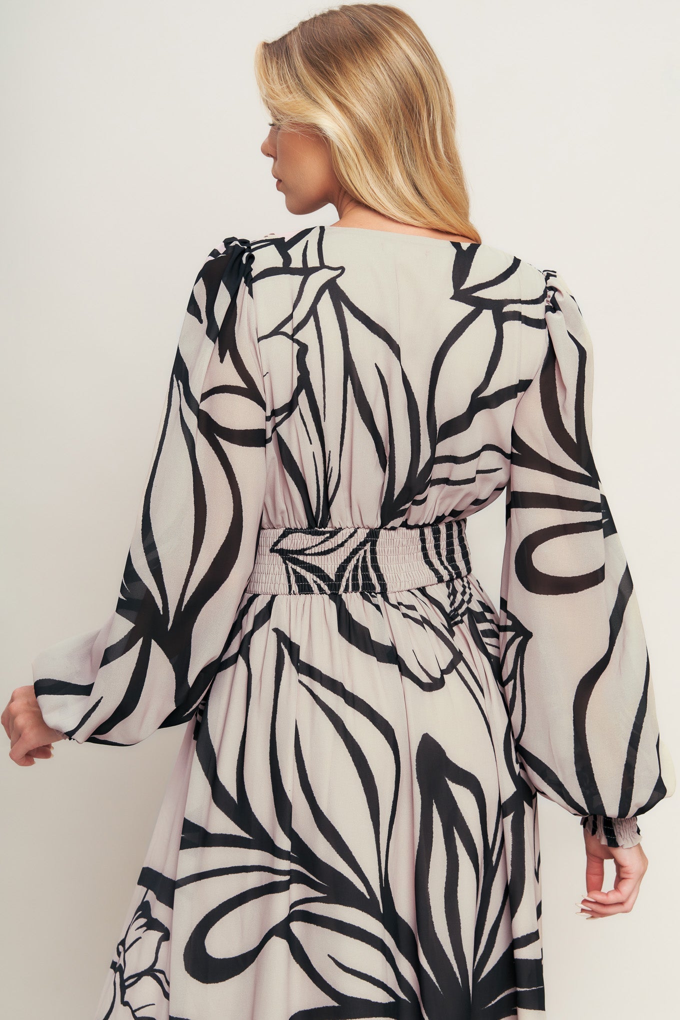 Robe Maxi Tissée Gouttes de Rosée Dansantes