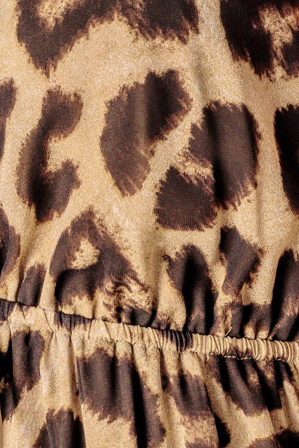 Luipaardprint Geweven Maxi Jurk
