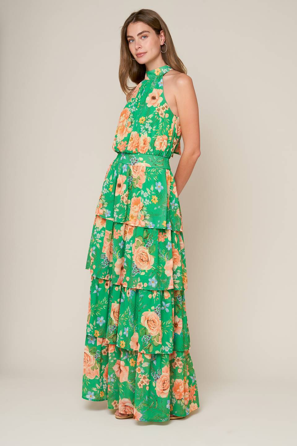 Robe Maxi Tissée Éclat De Porcelaine