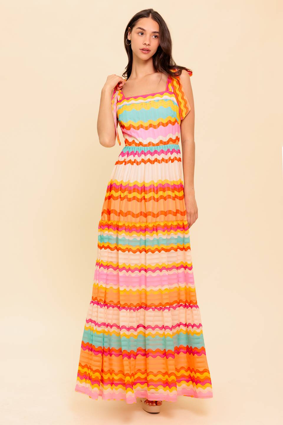 Robe Maxi Tissée Projecteur