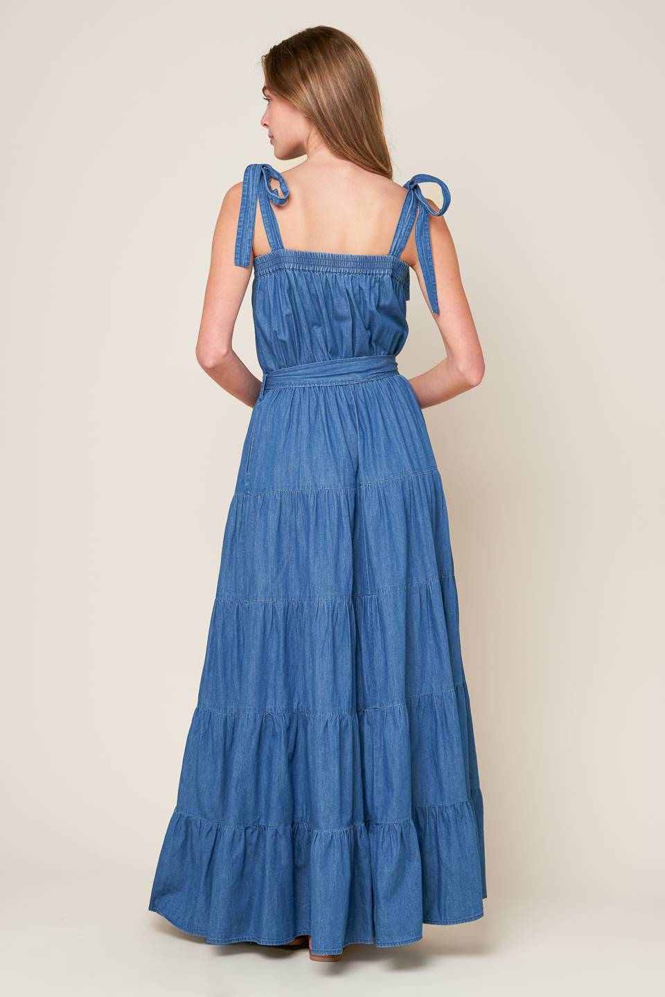 Robe Maxi Chambray Comportement Le Plus Joli