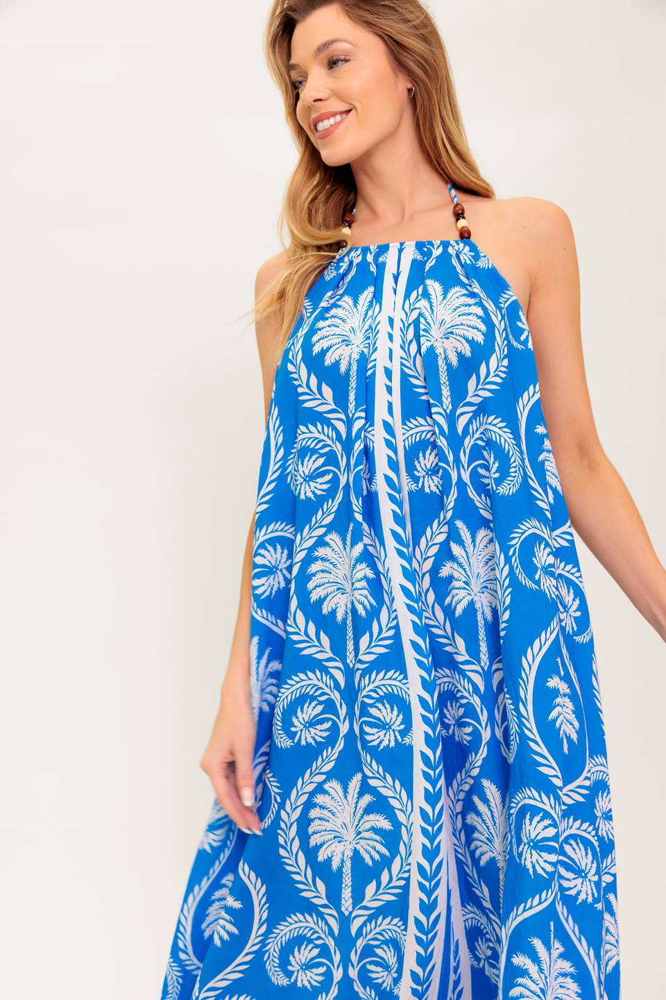 Robe Maxi Tissée Bleue Pour les Rêveurs