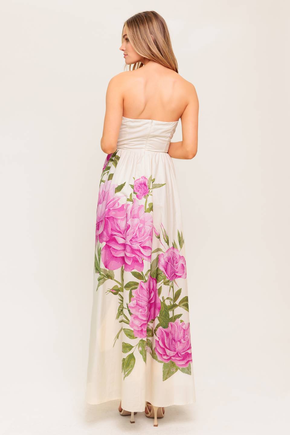 Robe Maxi Florale Tissée Emportée par la Brise
