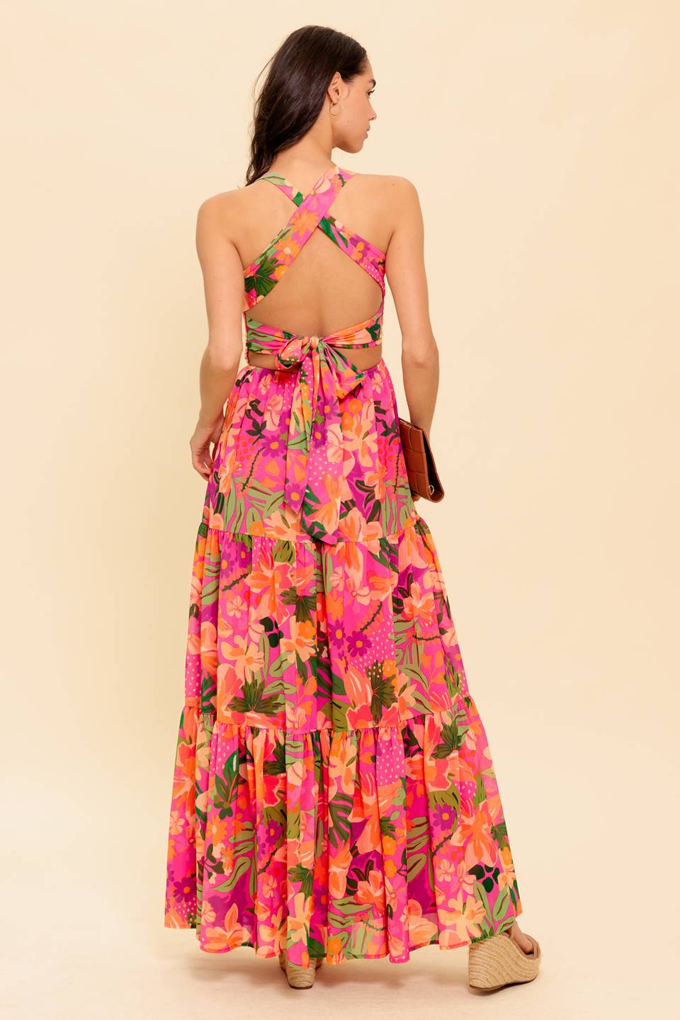 Robe Maxi Tissée Soirée au Lever du Soleil
