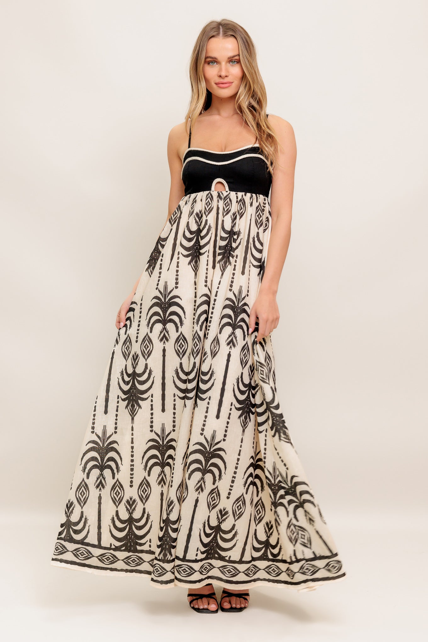 Robe Maxi Tissée Paradis des Palmiers
