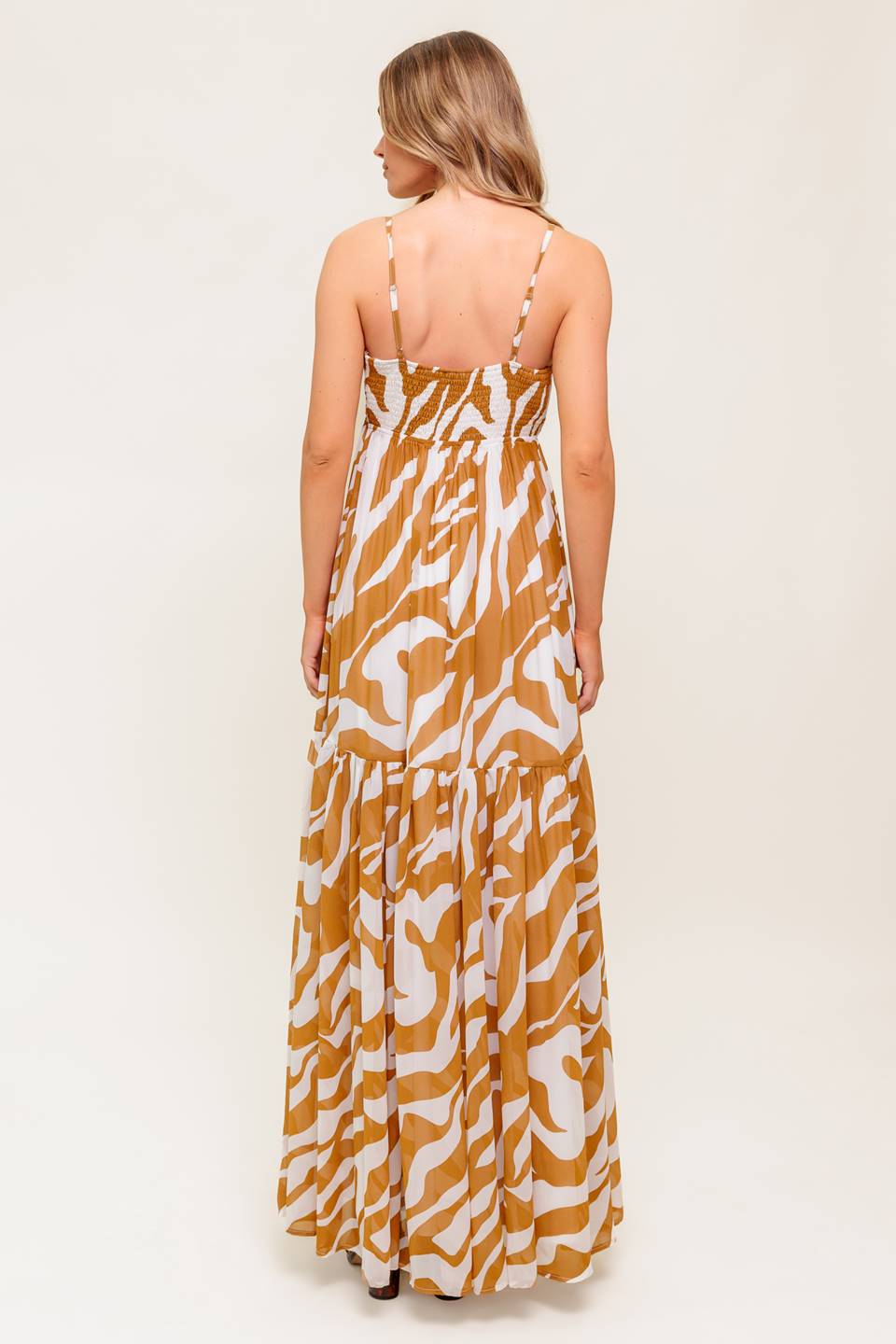 Robe Maxi Tissée Amande Baisée par la Rosée