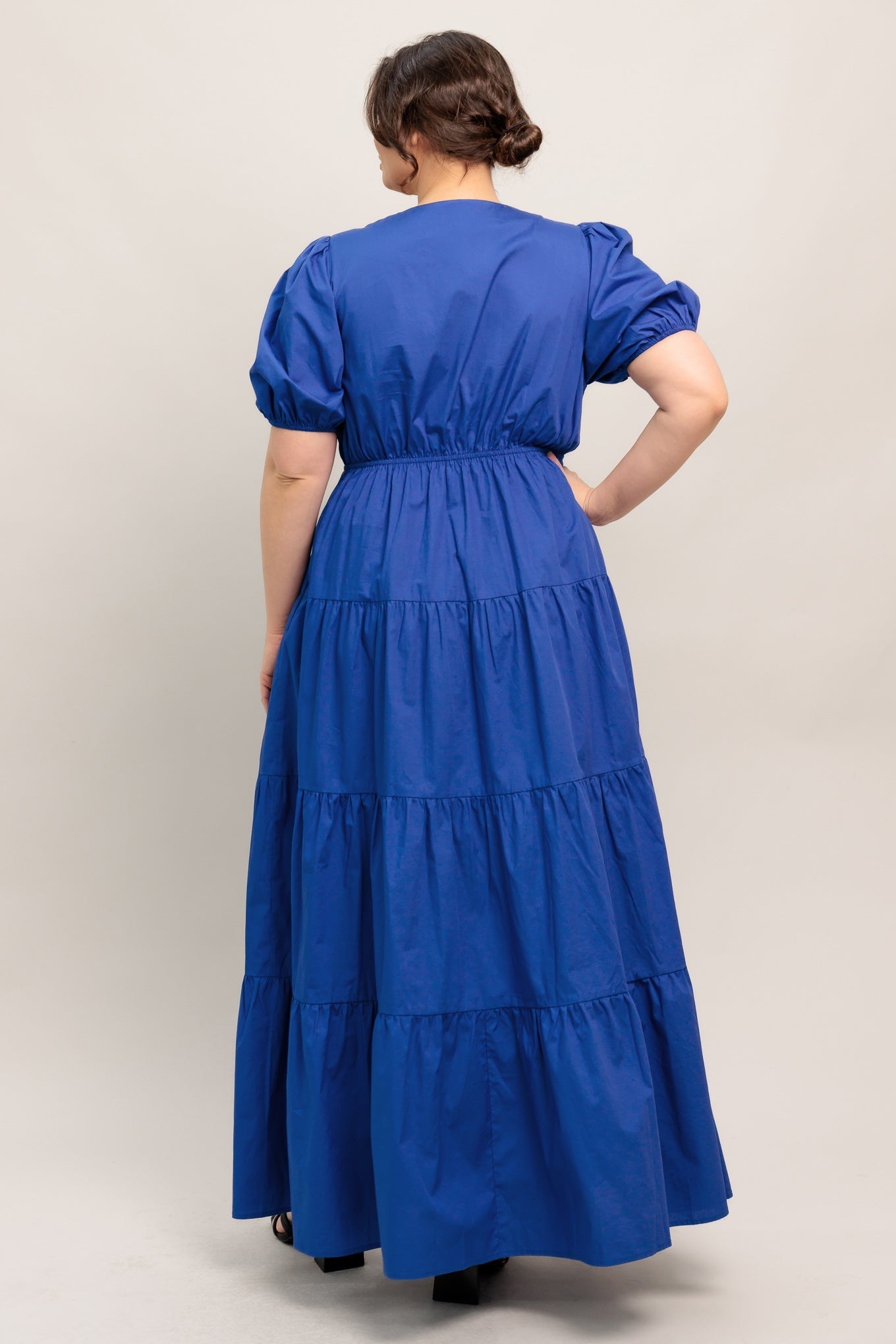 Royal Blue Vævet Maxikjole — Sommerglød