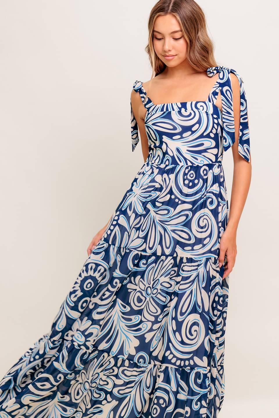 Robe Maxi Tissée Imprimée