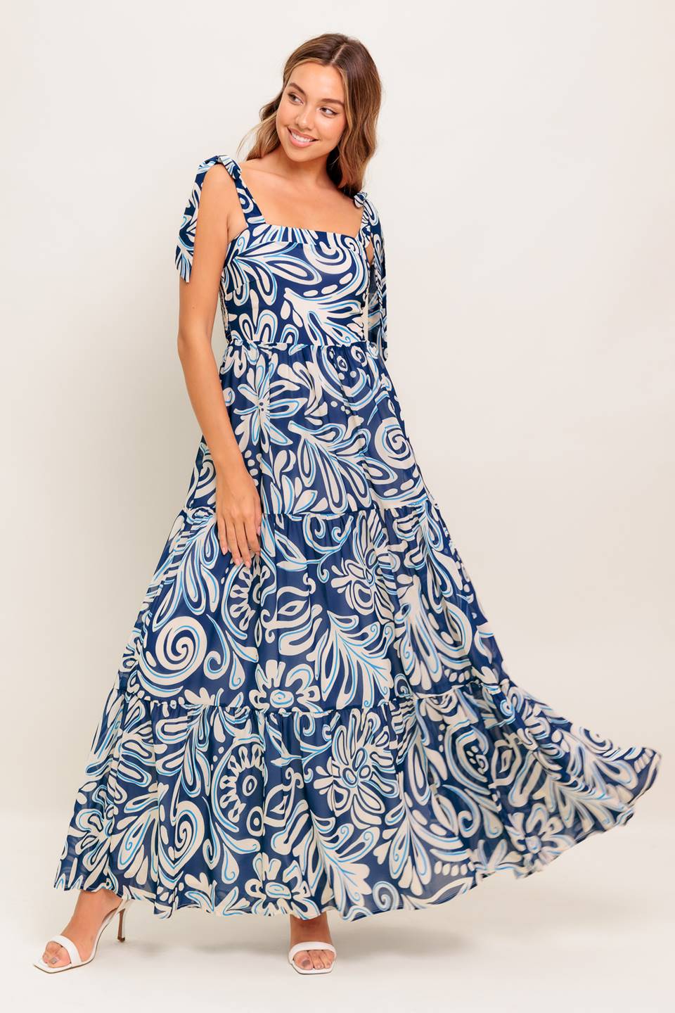 Robe Maxi Tissée Imprimée