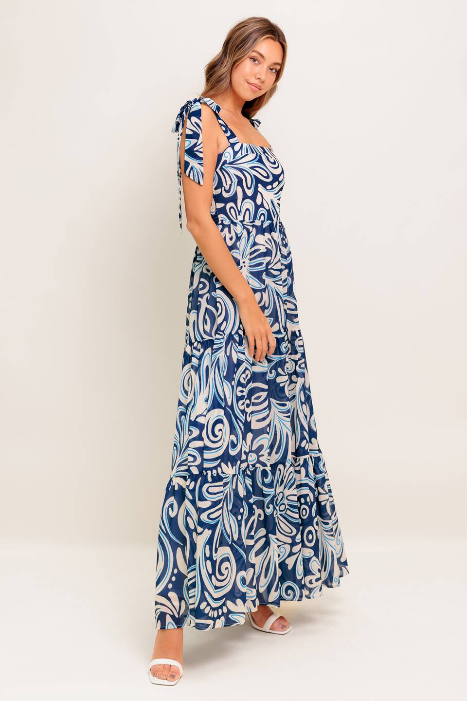 Robe Maxi Tissée Imprimée