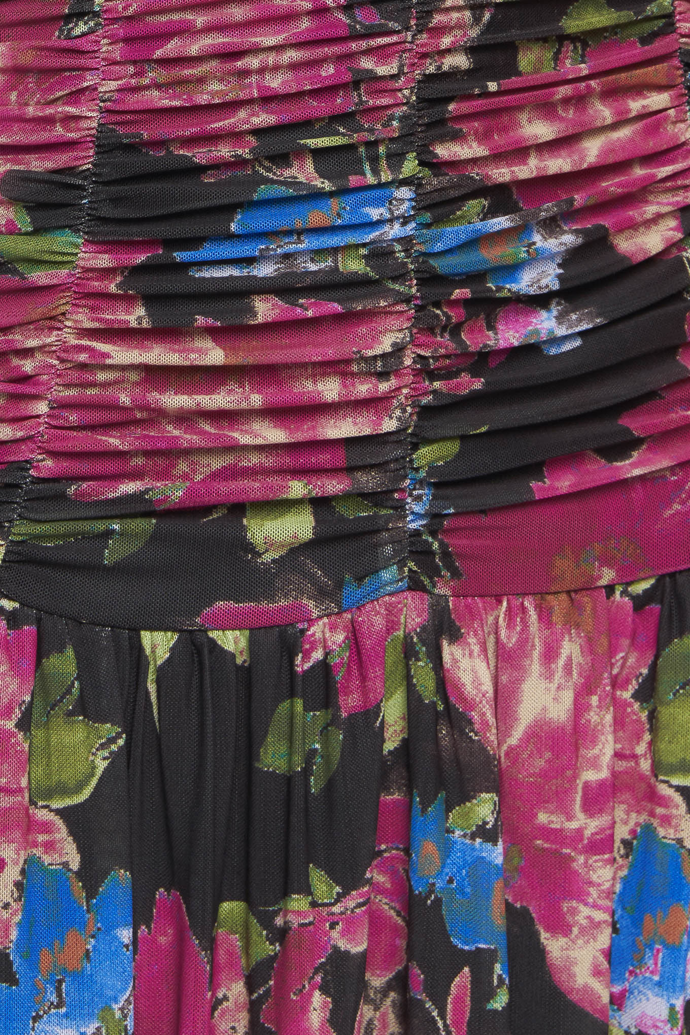 Night Florist Power-Mesh Maxi Dress
