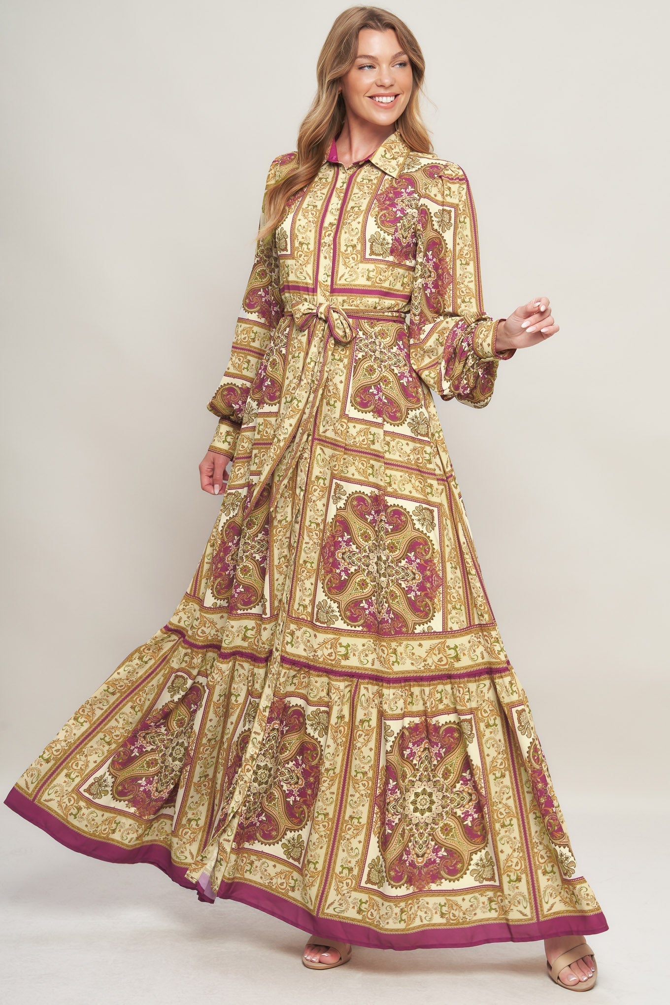 Robe Maxi Tissée Bohème Royale