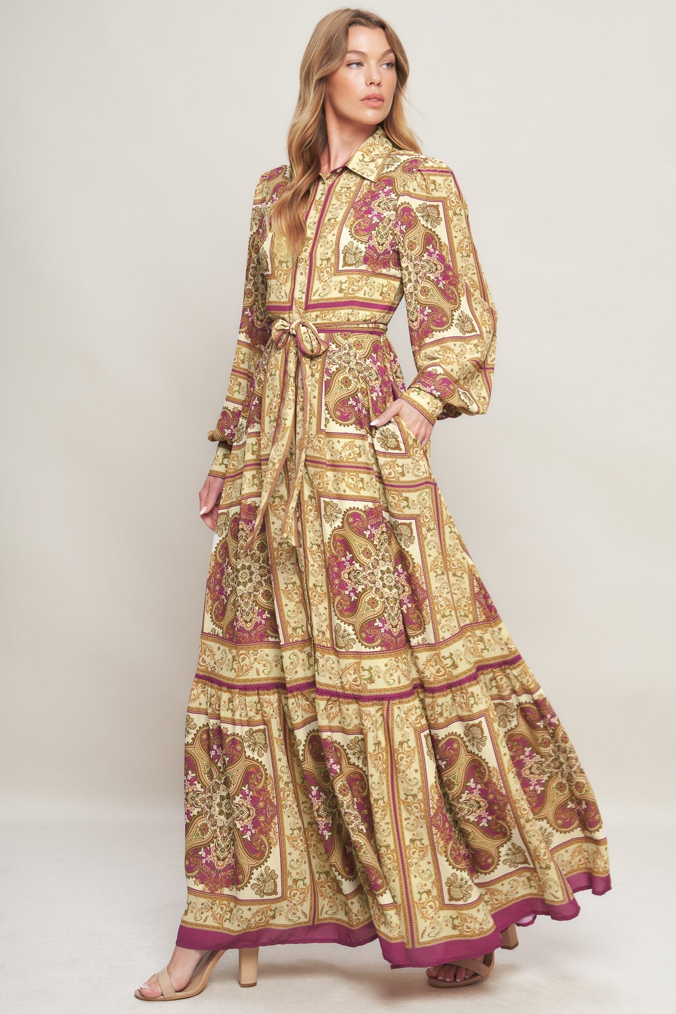 Robe Maxi Tissée Bohème Royale