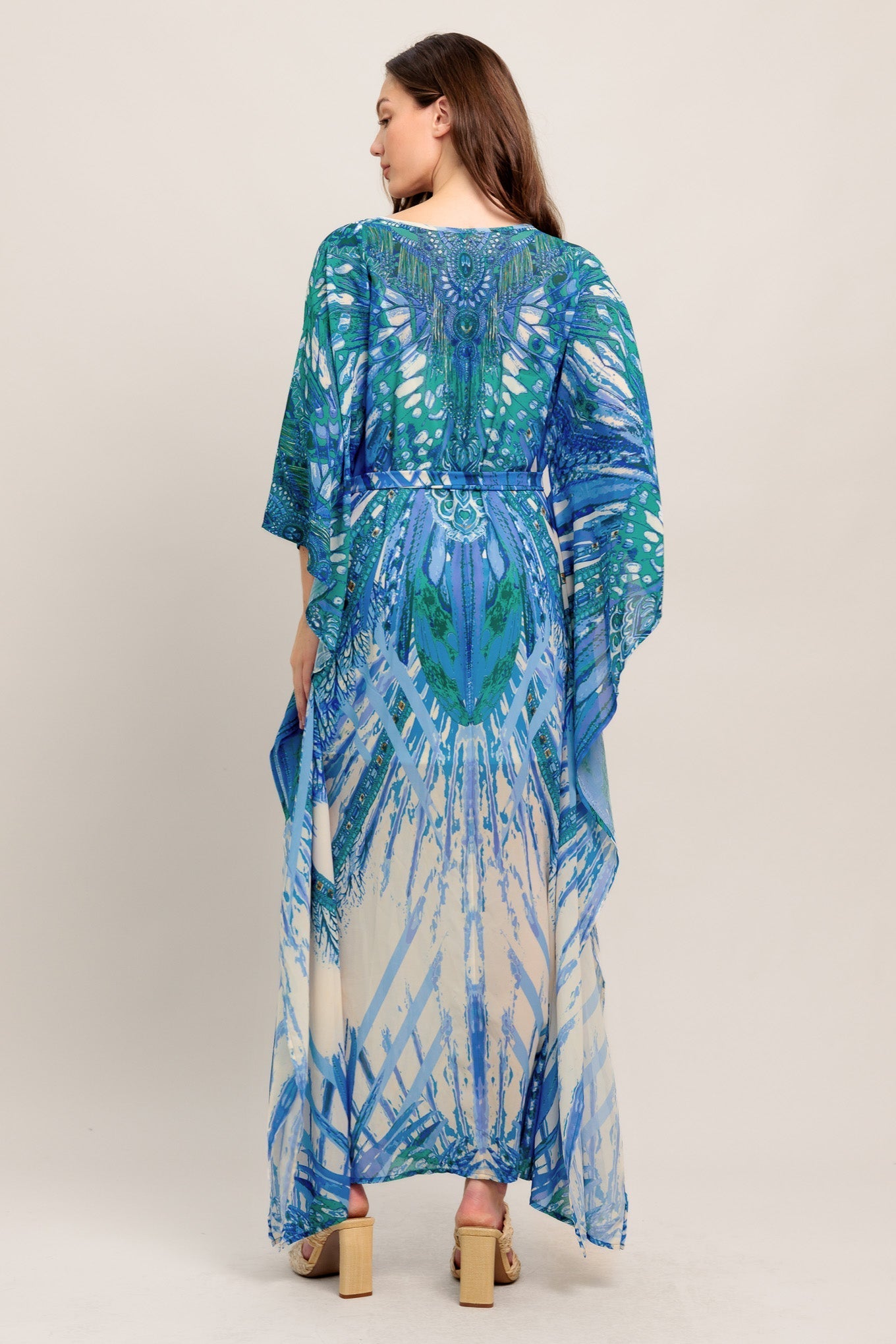 Paradise Vævet Kaftan Maxikjole
