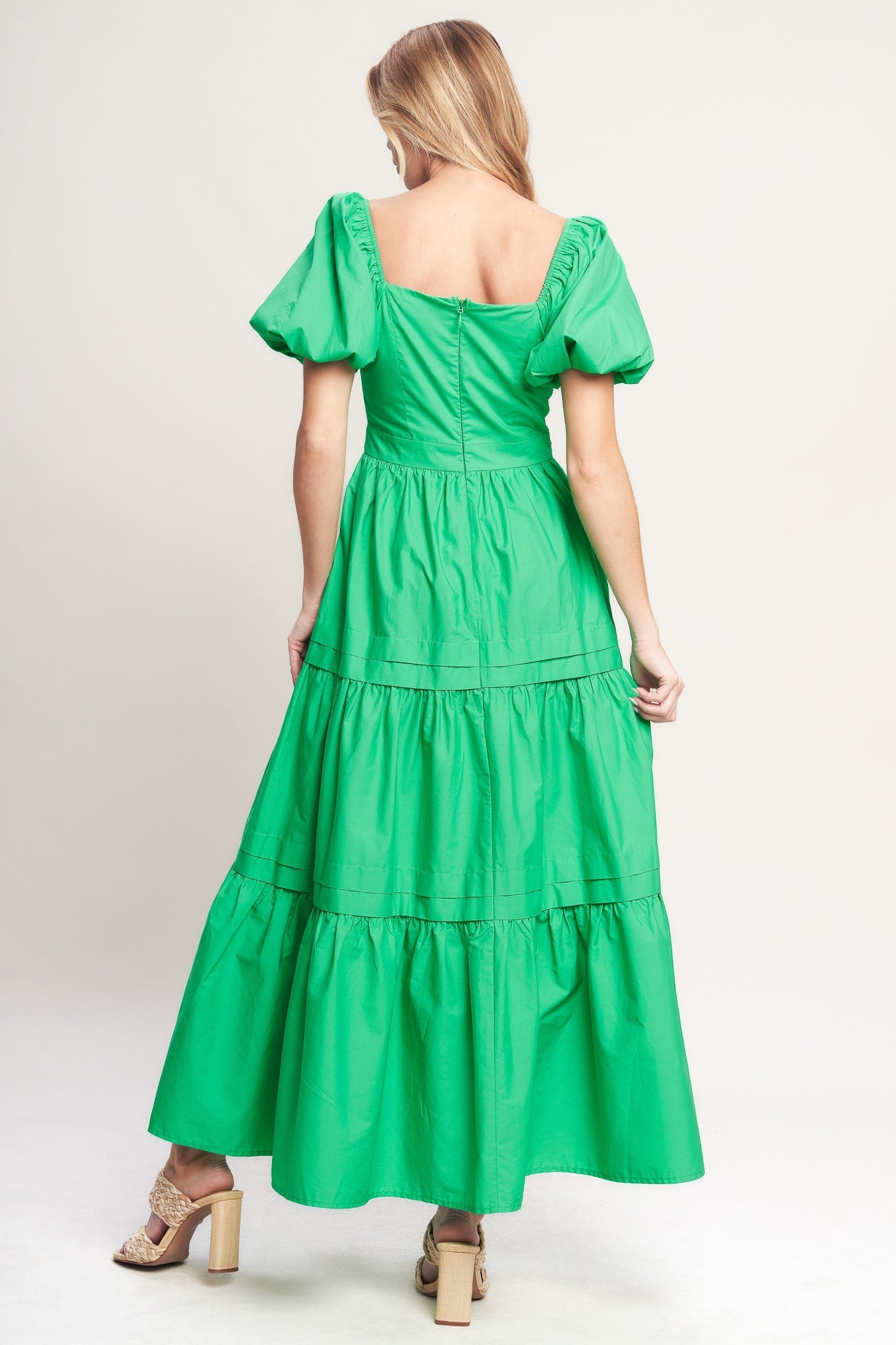 Sweet Verdant Vævet Maxikjole