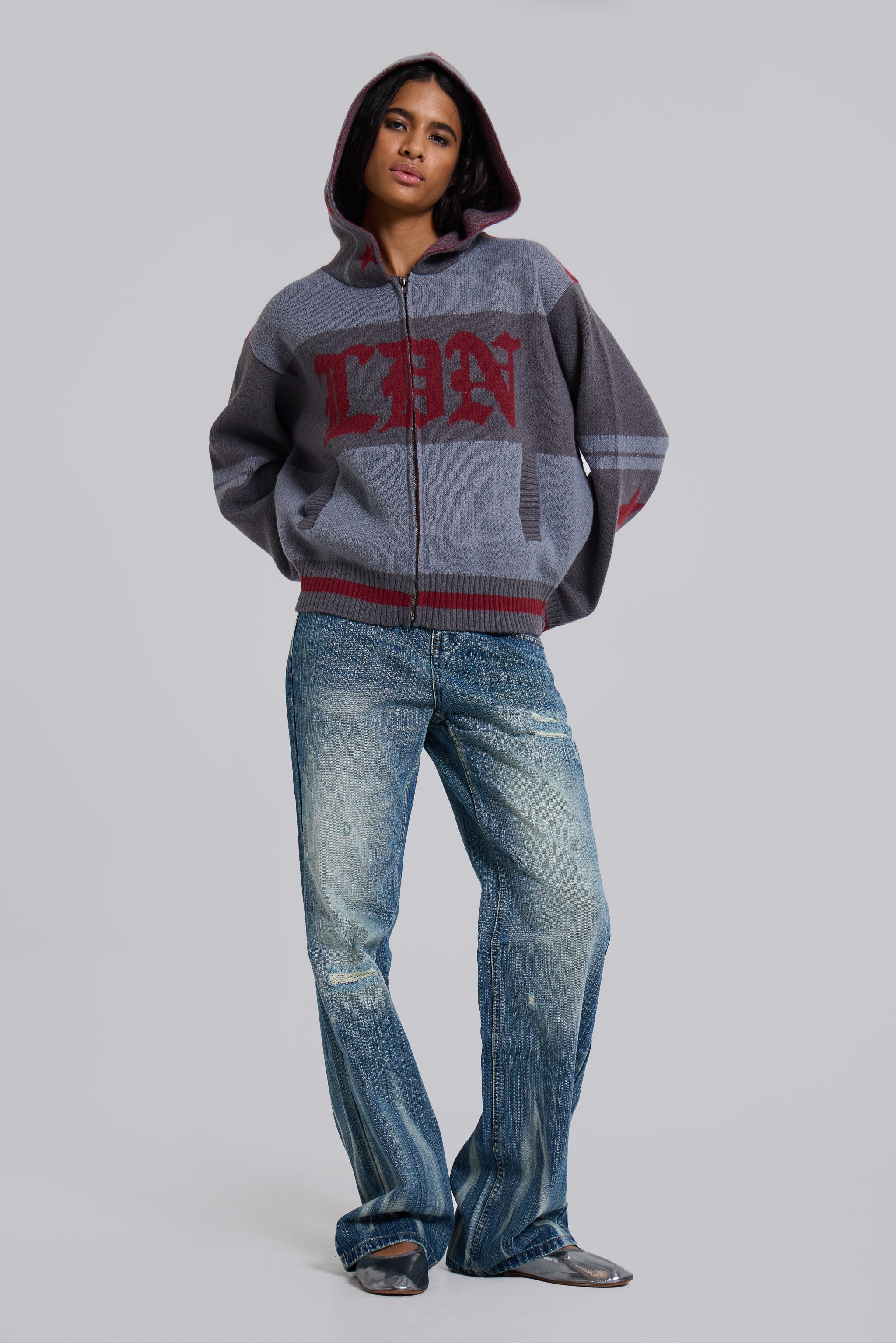 Hunter Loose Straight Leg Jeans in Blue Wash