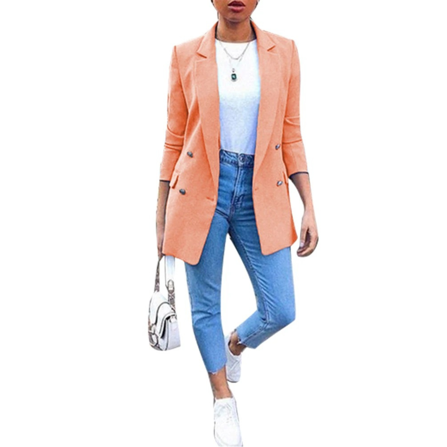 Women's Fitted Double Breasted Blazer