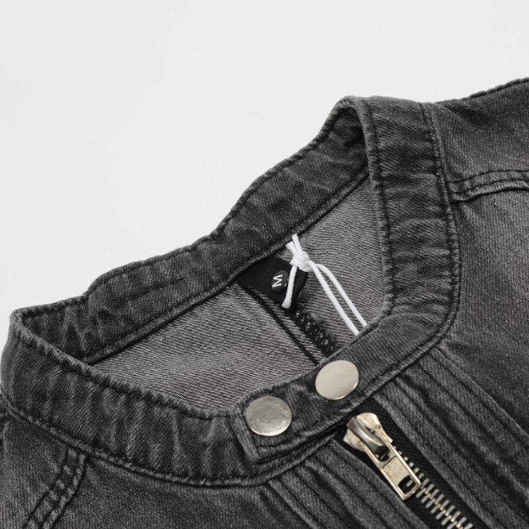 Slidt Denim Motorcykeljakke