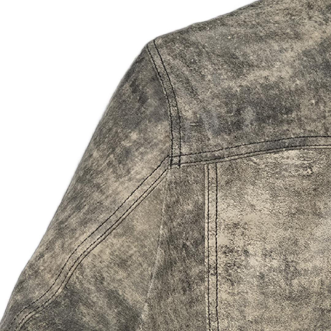 Leather Camo Jacket