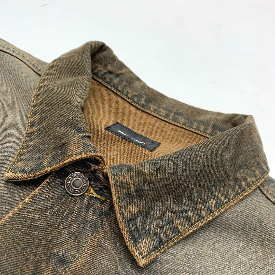 Patchwork Cargo Denim Jacket