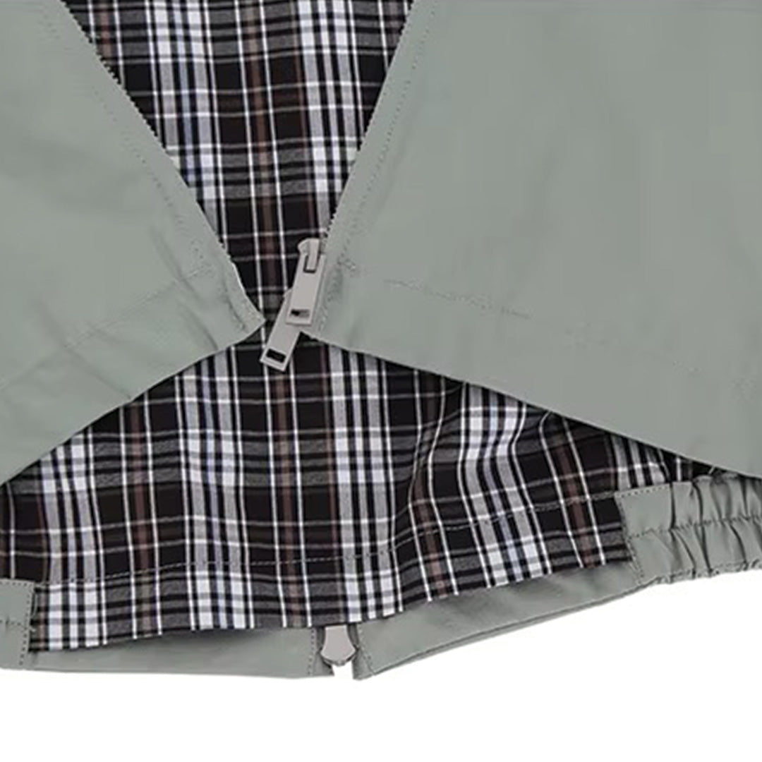 Patchwork Cargo Denim Jas