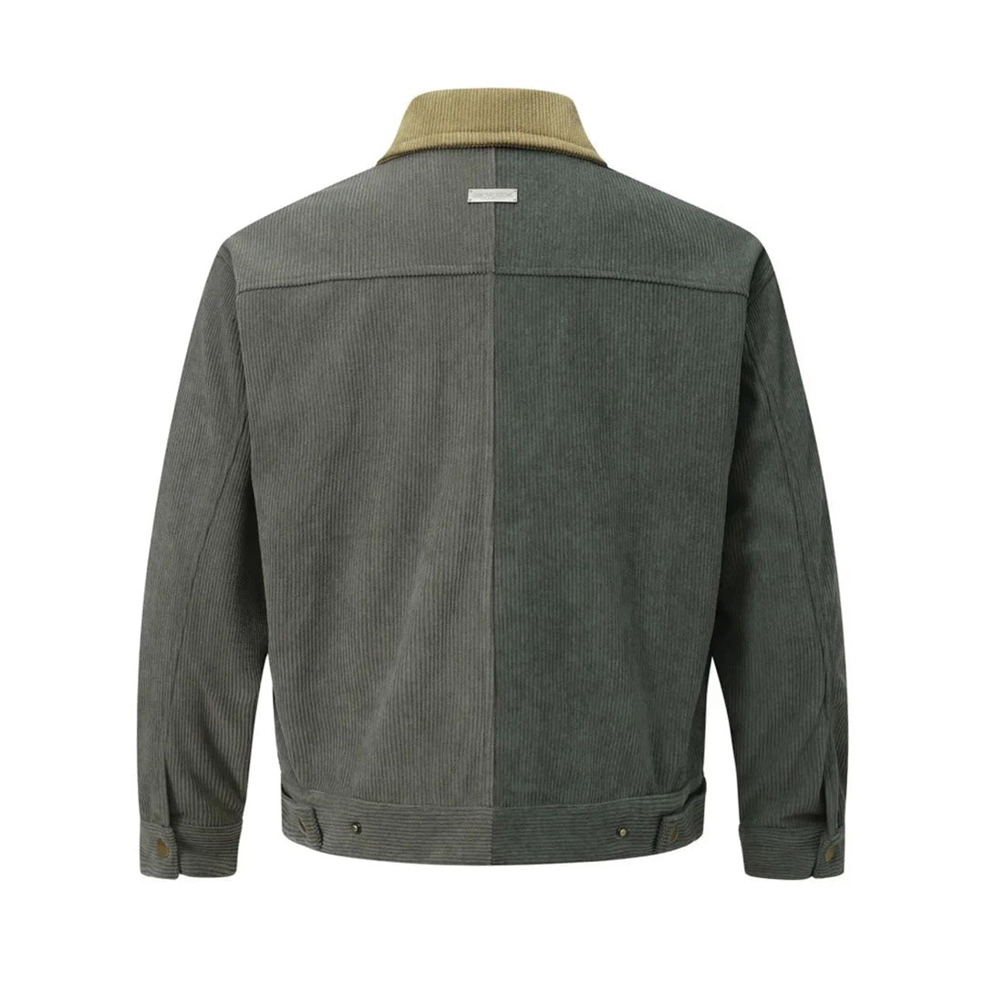 Patchwork Cargo Denim Jakke