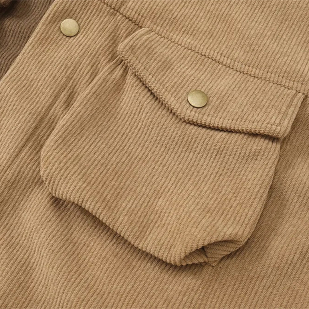 Patchwork Cargo Denim Jakke