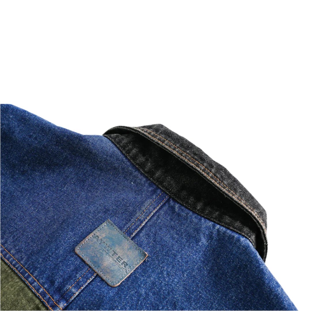 Patchwork Cargo Denim Jacket