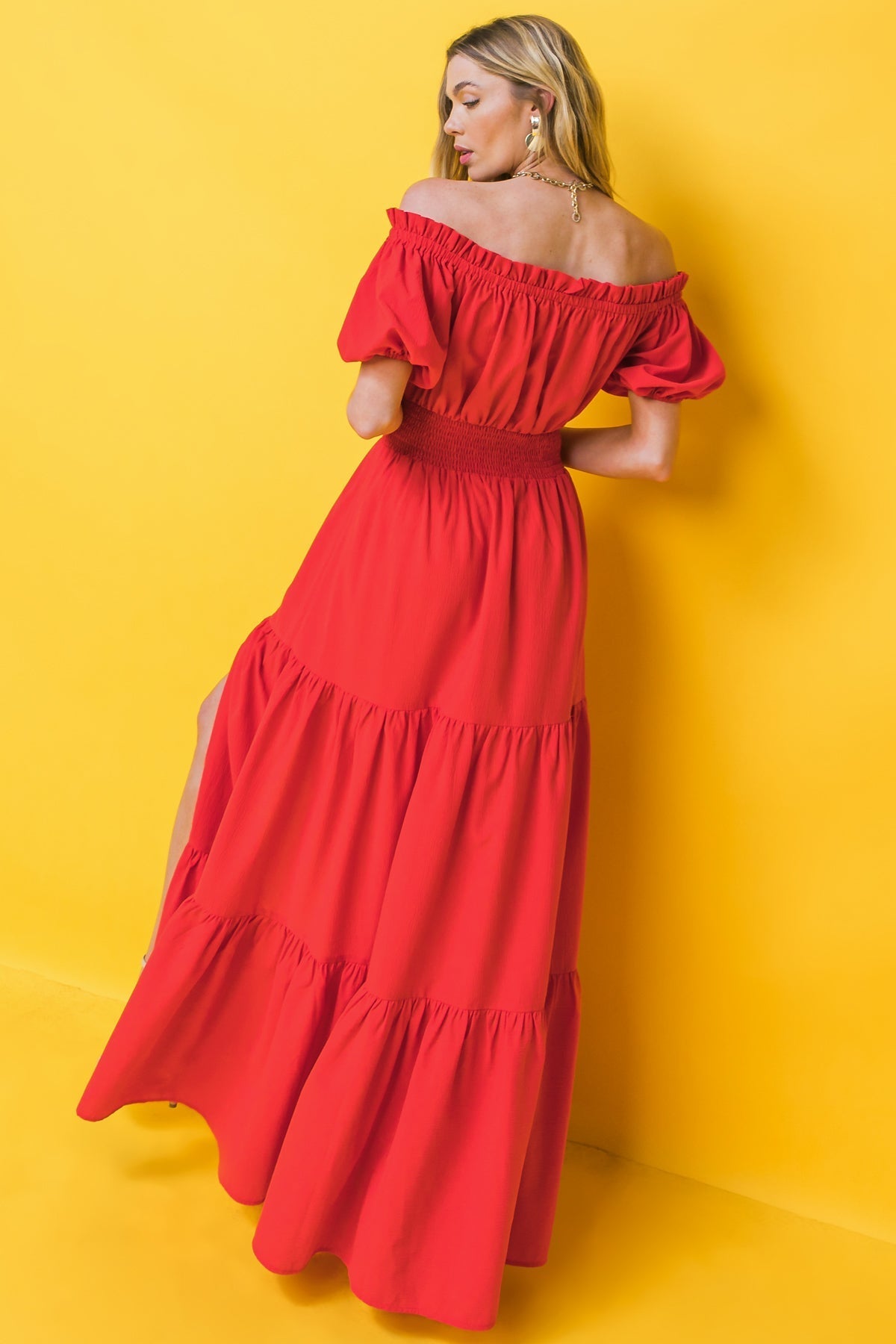 "OUT IN THE COUNTRY" Woven Maxi Dress