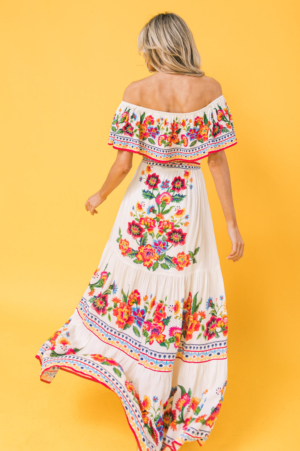 Poetic Love Print Maxi-kjole