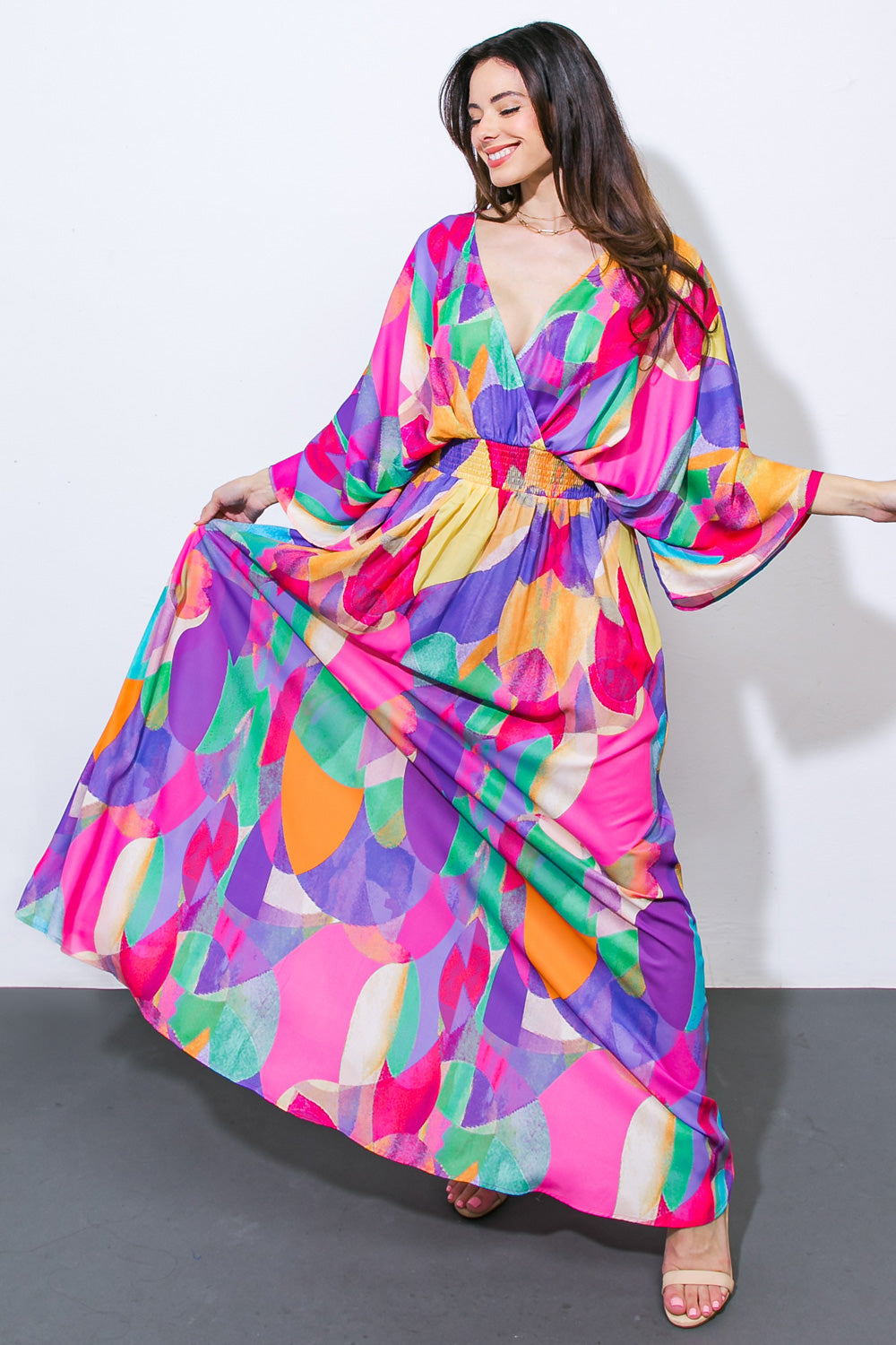 ROBE MAXI TISSÉE LET HER SHINE