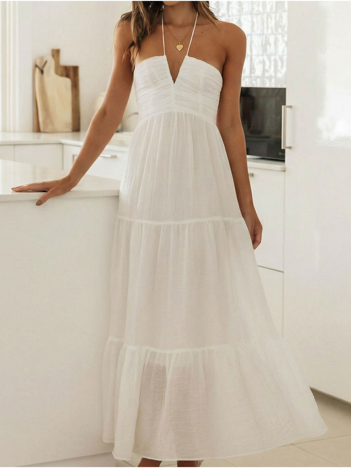 Resort Halter Maxi Jurk