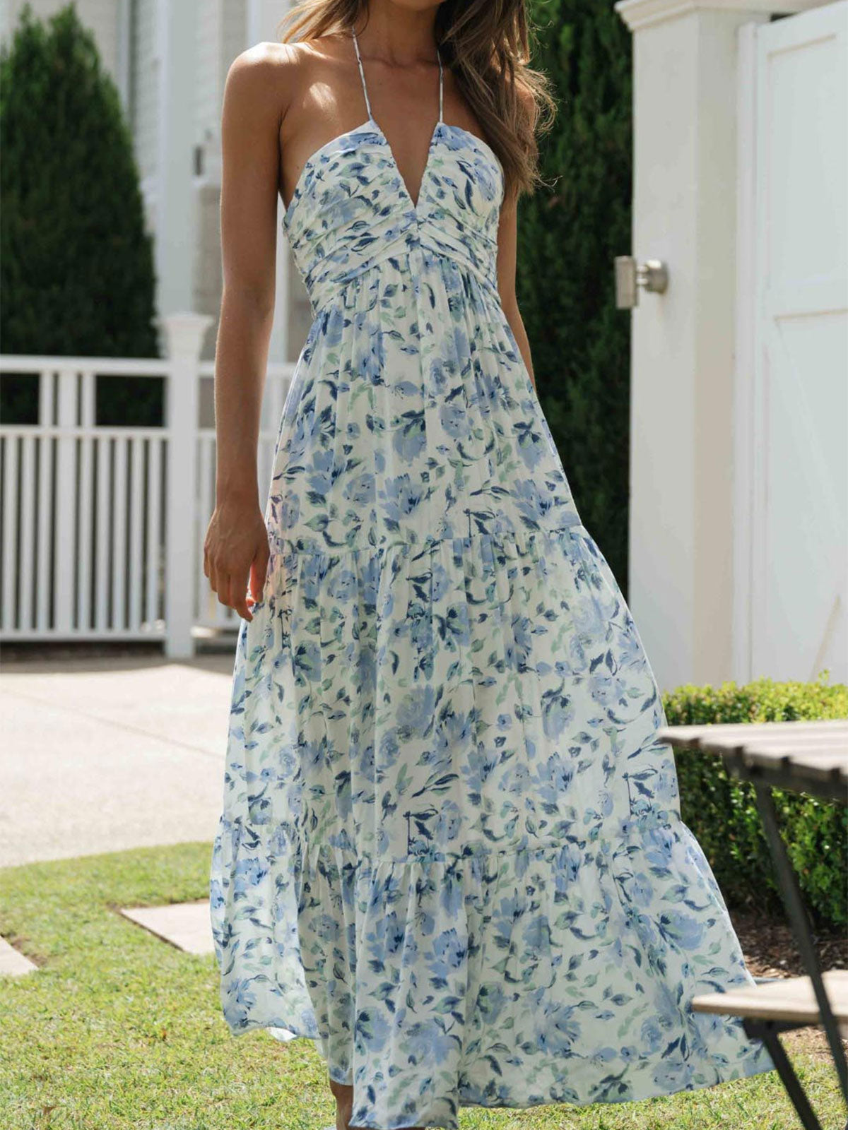 Resort Halter Maxi Jurk