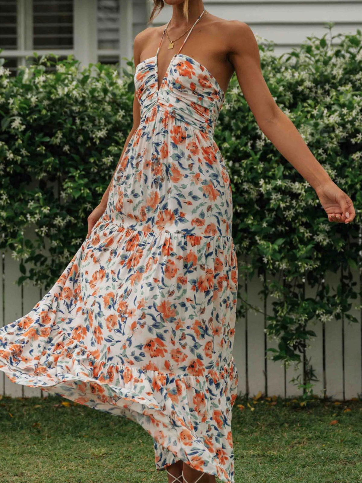 Resort Halter Maxi Jurk