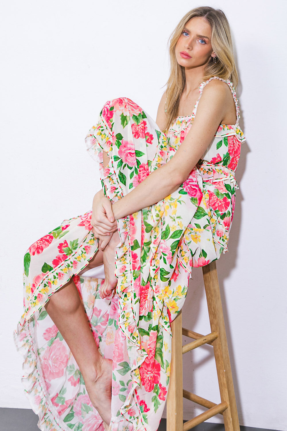 Pulling Heartstrings Woven Maxi Dress
