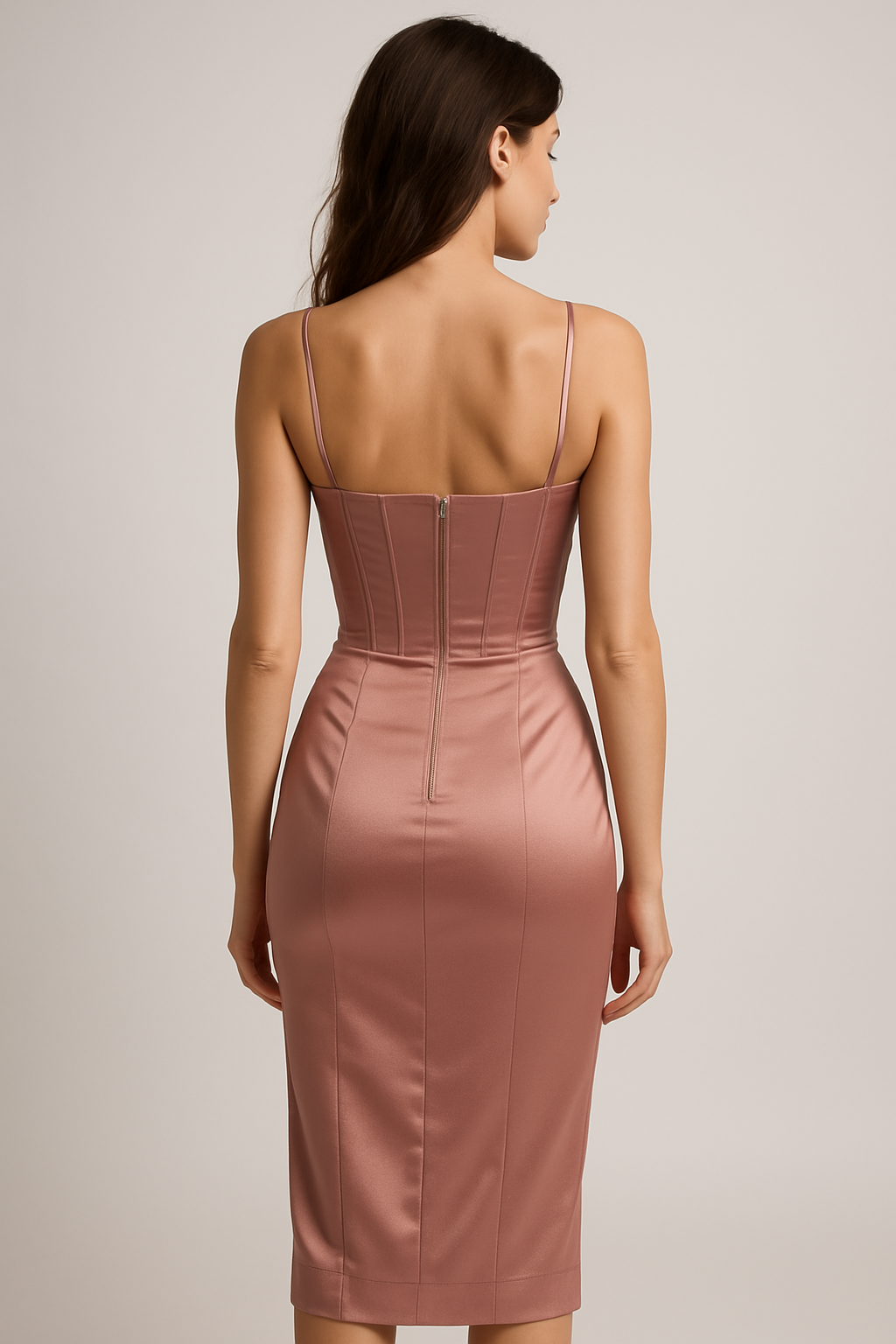 Grace Note Corset Midi Dress - Back View