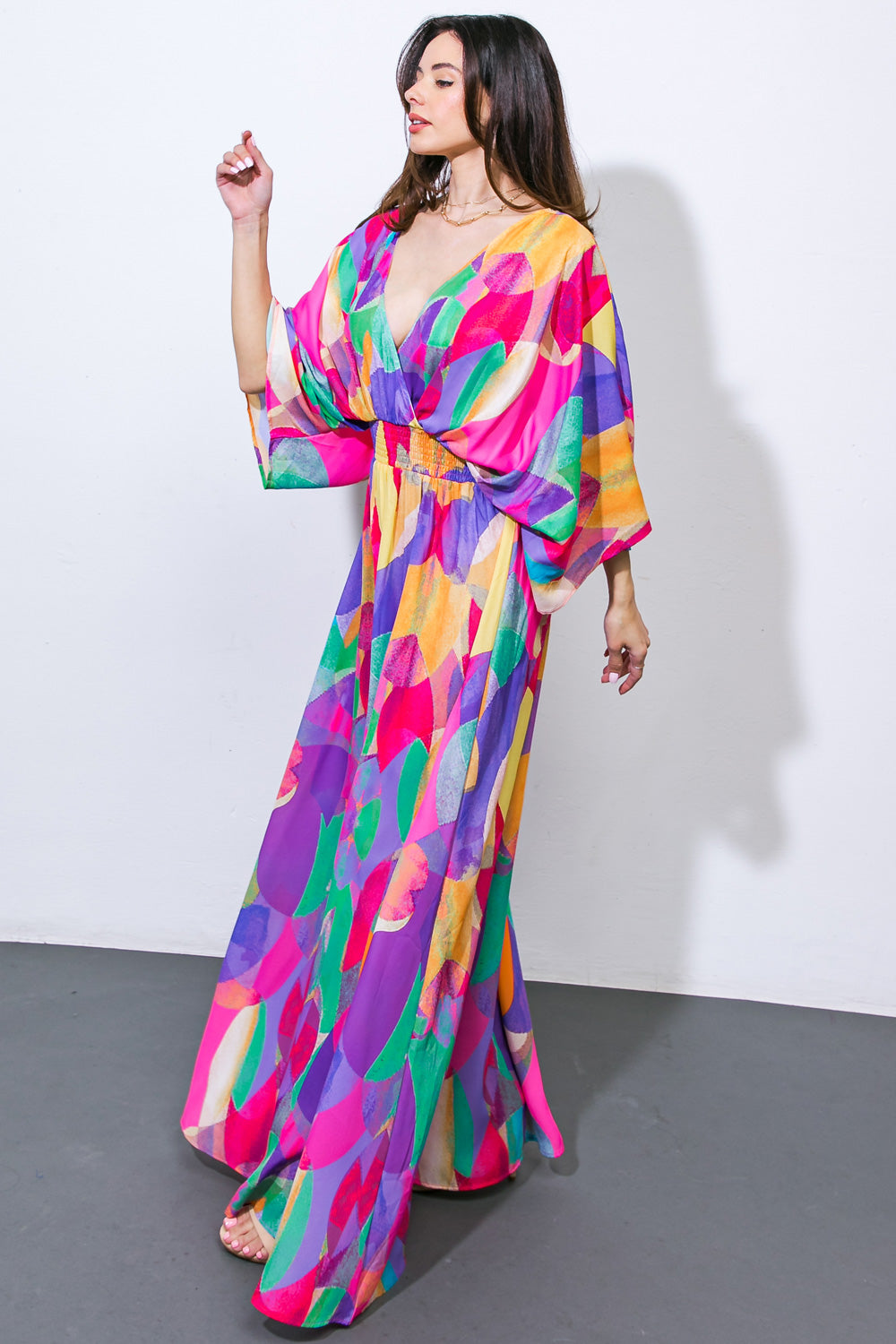 ROBE MAXI TISSÉE LET HER SHINE