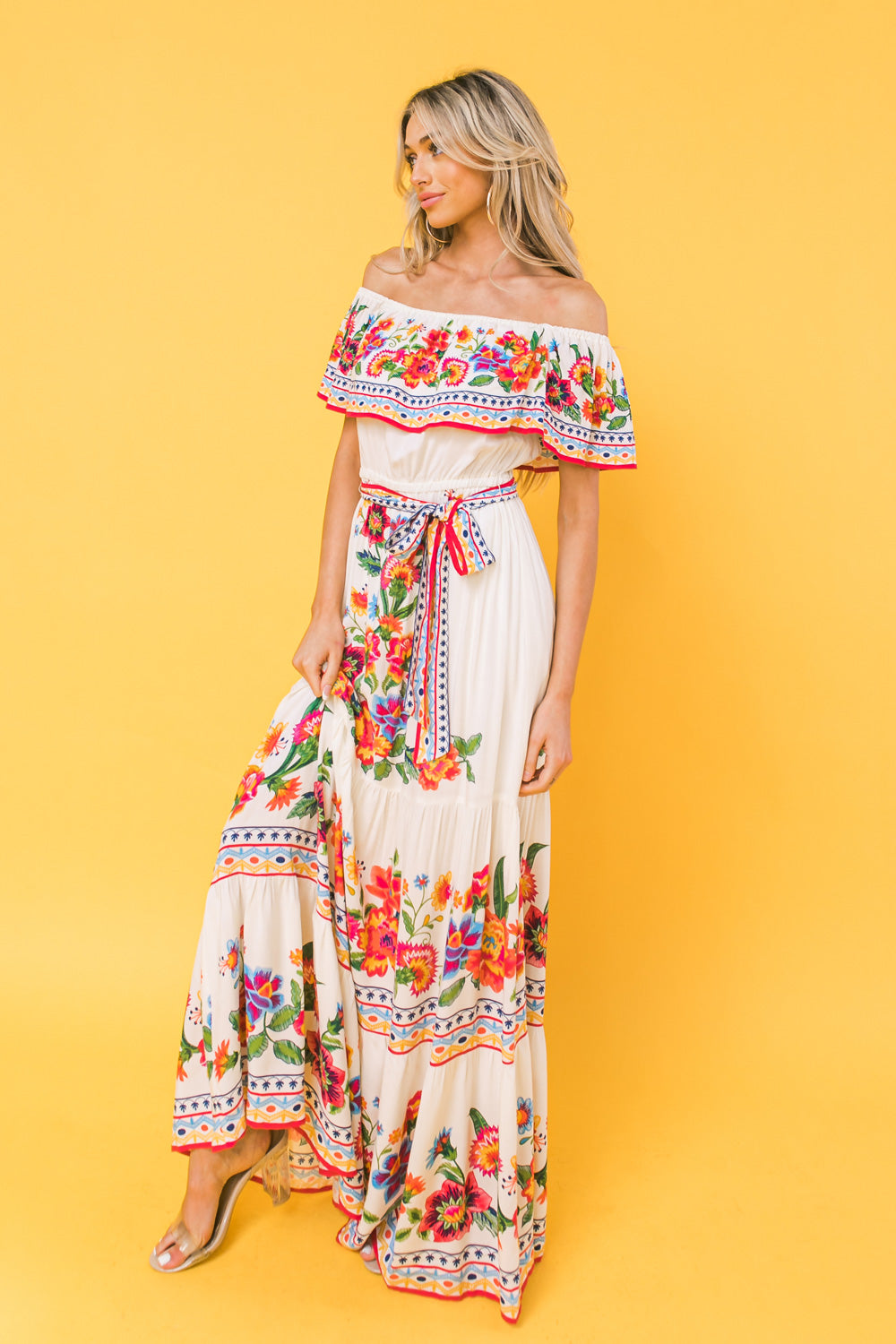 Poetic Love Print Maxi-kjole