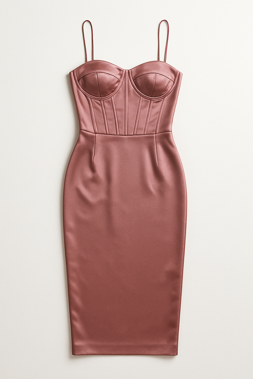 Grace Note Corset Midi Dress - Flat Lay